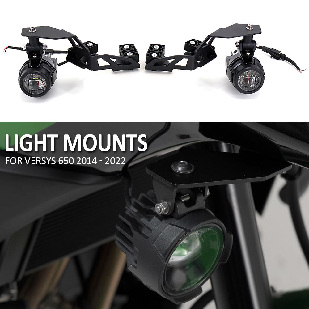 Motorcycle Accessories Spotlight Bracket Holder Sport Light Fog lights Mount Kit For Kawasaki Versys650 Versys 650 2014-2022