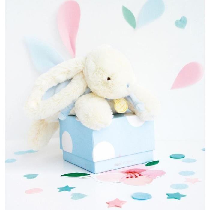 Peluche Lapin Bonbon Bleu 25cm - Doudou et Compagnie