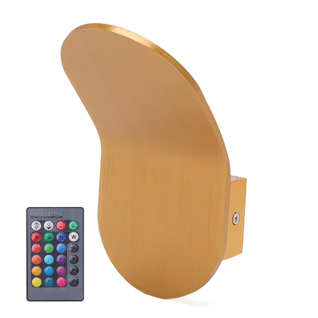 LED Wall Light Aluminium Simple Style LED RGB Warm Light Remote Control Modern Wall Sconces for Office Bedroom Kitchen