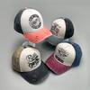 American Retro Motorcycle Skull Baseball Hat Contrasting Colors Trendy Washed Cap Letters Versatile For Men And Women