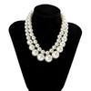 Jewelry Exaggerated Large Pearl Temperament Choker Versatile Light Luxury Collarbone Chain Multi-layer Beaded Necklace Female