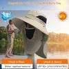 Latest Men And Women Outdoor Activity Sun Hat Long Neck Cap Wide Brim Sun Hat UV Protection Hiking Travel Fishing Camping
