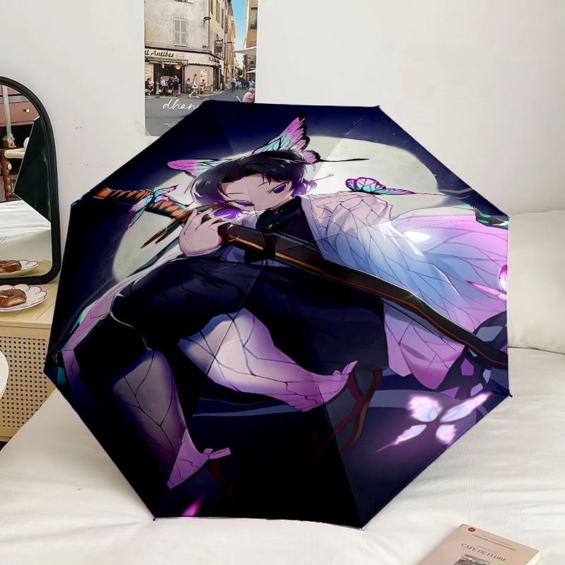 Vibrant Anime Characters Umbrella 8-Frame for Travel, Camping, Casual Lightweight Portable Umbrella, Essential for Every Family Holidays Gift