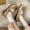 Mode leichte Retro erhöhende dicksohlige flachmündige Einzel-Schuhe Damen 2025 neu Frühling und Herbst mit Rock runder Zeh Mary Jane Schuhe