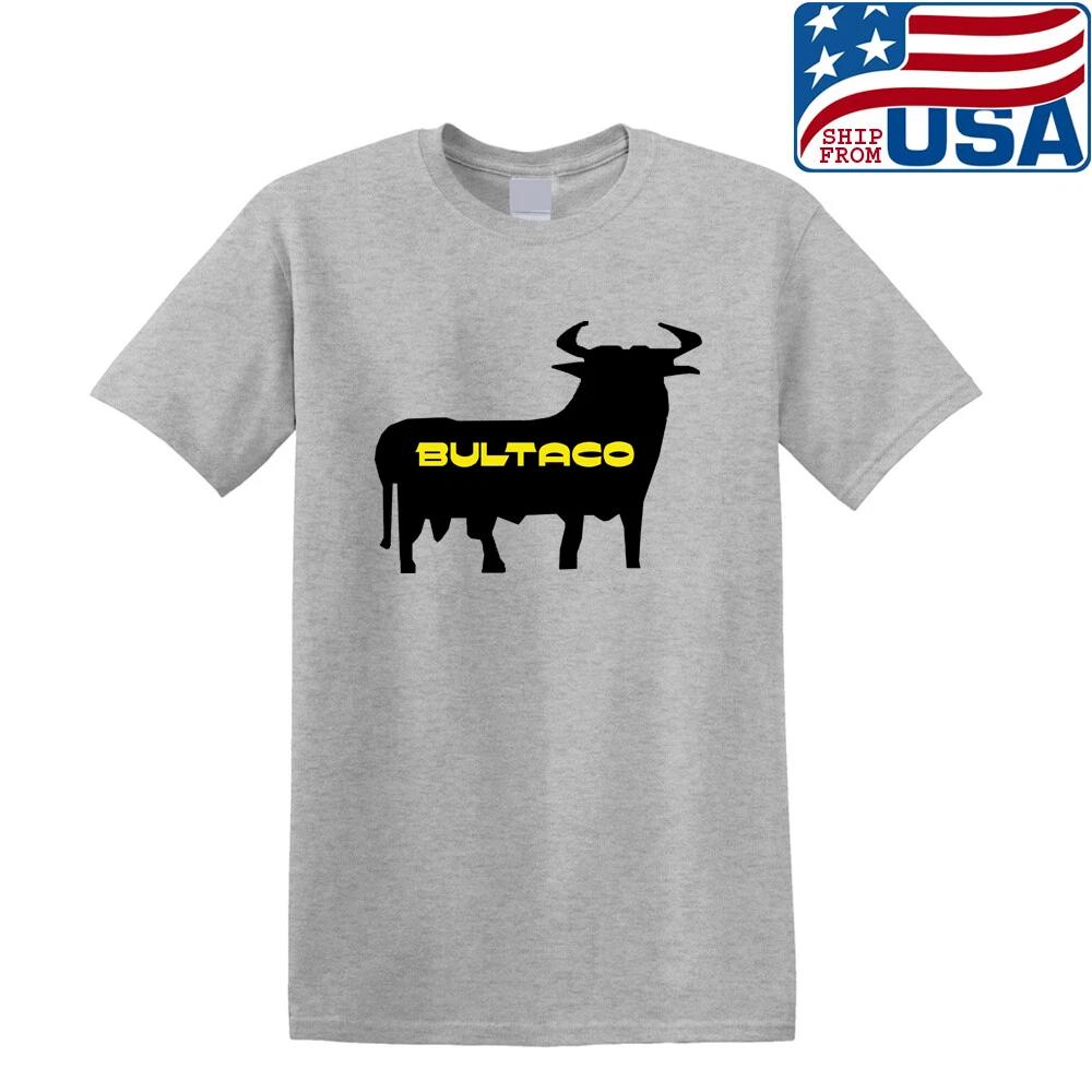 Bultaco Bull Motocross Men s Grey Size S to 5XL L