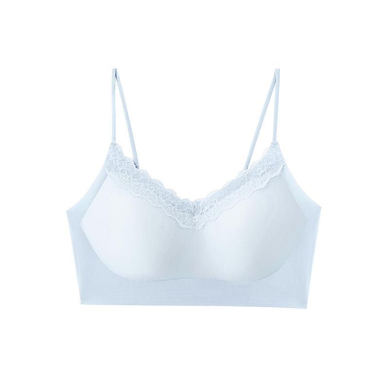 

Comfortable fixed cup seamless back vest type steel rimless sports summer bra - 2xl(recommended 67.5-75kg )