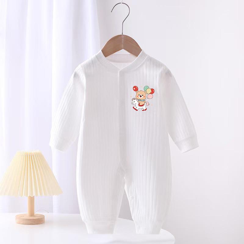 

Осенний детский хлопковый ромпер 2025: Комбинезон для новорожденных мальчиков и девочек 90 (Approx. 22-28 lbs)