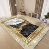 Chinese Carpets Washable Non-slip Retro Gold Large Rugs Light Luxury Rug Mat for Living Room Bedroom Floor
