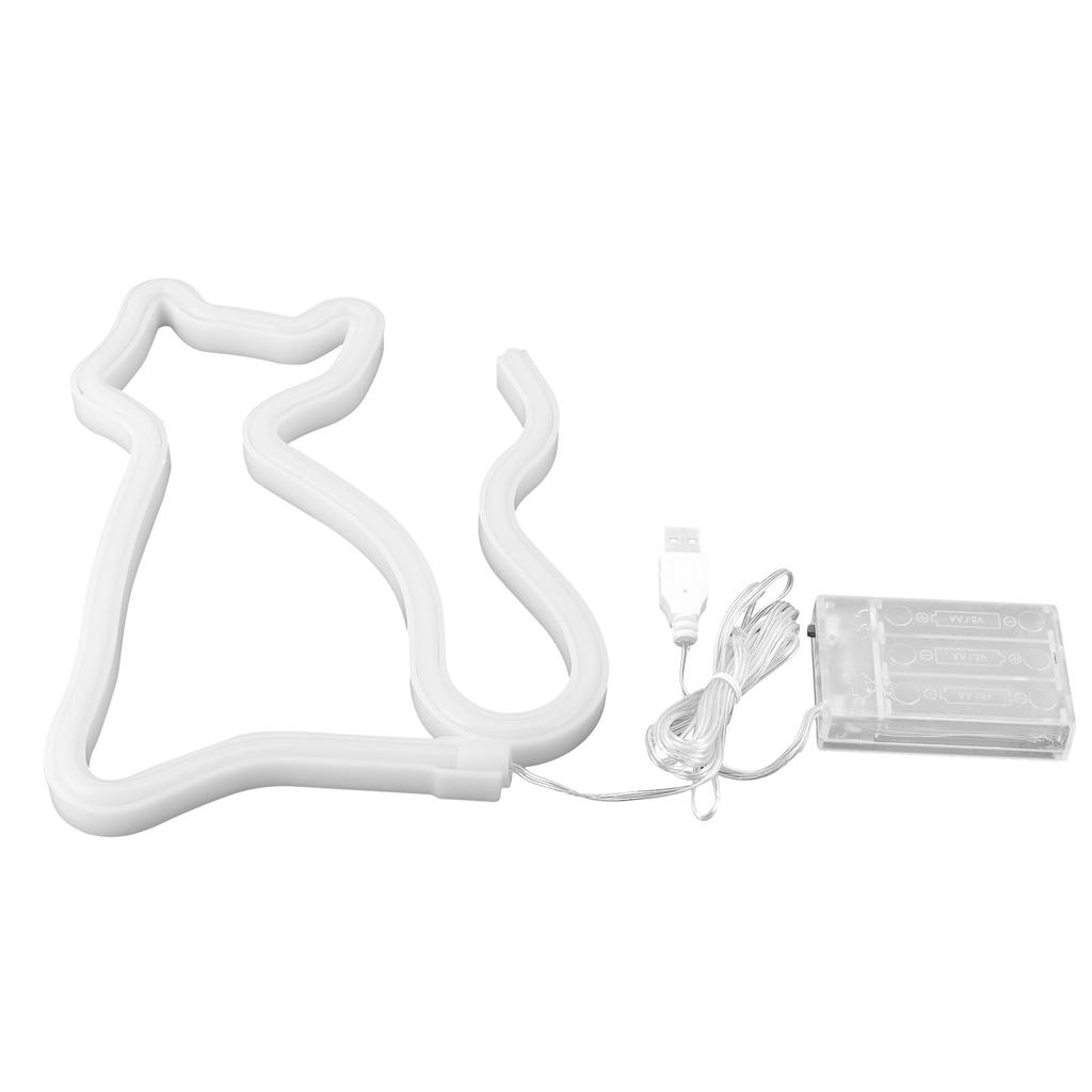 LED Neon Light Colorful CatShape Neon Sign Wall Decors for Proposal Wedding Birthday Party