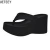 Summer Flip Flop Clip Toe Platform Wedges Heel Women Slippers Shoes Beach Vacation Ladies Slides Shoes