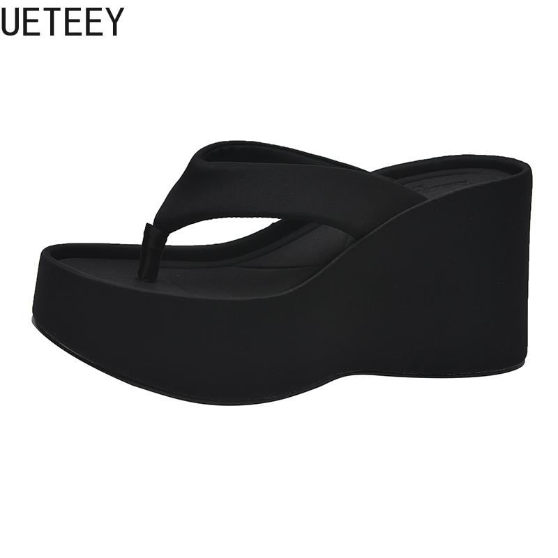 Summer Flip Flop Clip Toe Platform Wedges Heel Women Slippers Shoes Beach Vacation Ladies Slides Shoes