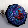 Cybernetic Canine Crown pattern umbrella, portable and foldable design, 8 ribs, a casual accessory for Halloween, Christmas, and birthday gifts.