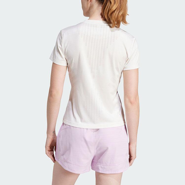 Adidas Hiit Airchill Training T-Shirt Women Tops Pink White IY5088