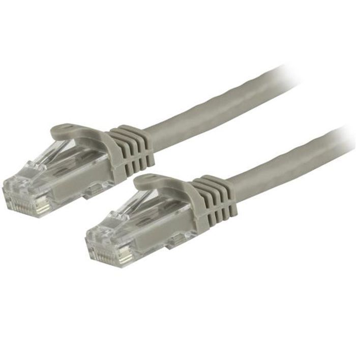 STARTECH Câble Ethernet Cat 6 1,5 m - 100% Cuivre - Gris