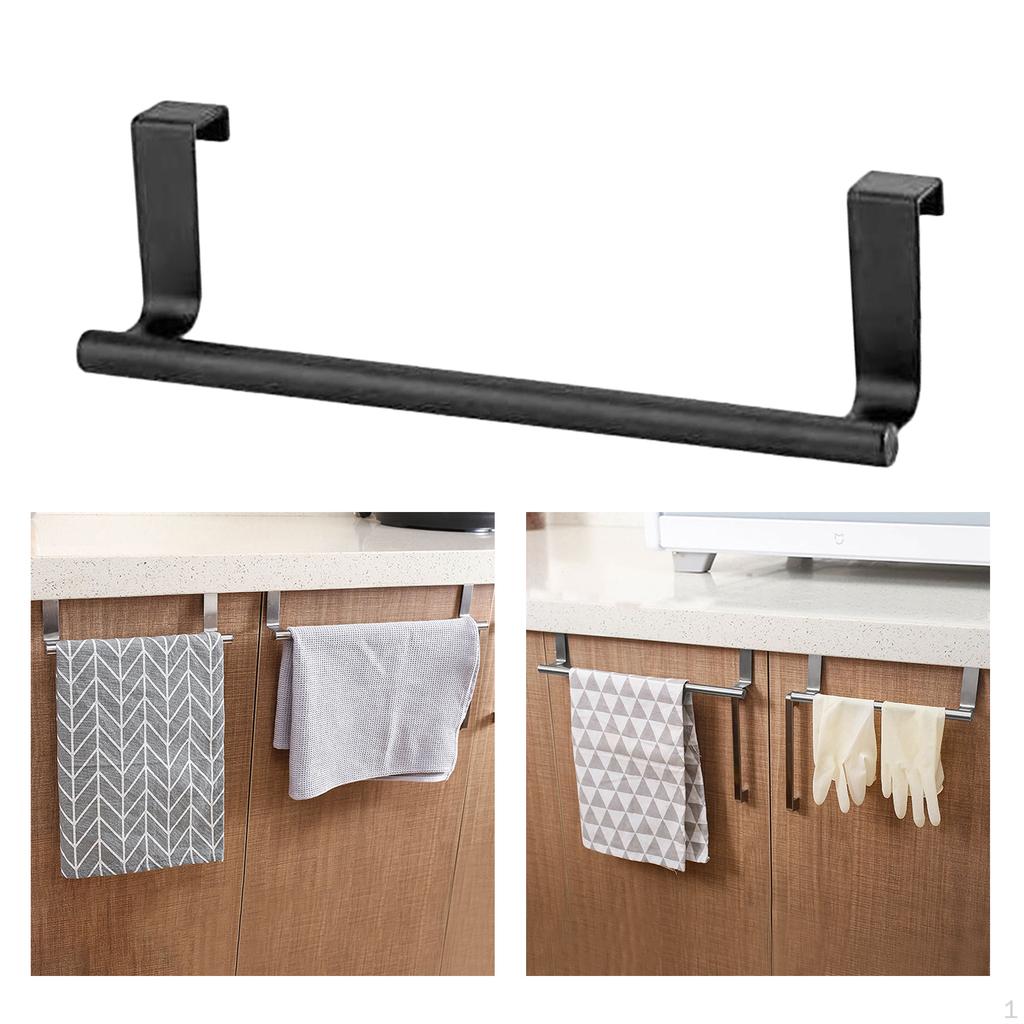 Over Door Towel Rack Holders Kitchen Shelf Cabinet Bar No Drilling Universal