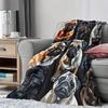 1pc Stitching Pug Dog Blanket Soft Flannel Sofa Blanket TV Show Blanket Warm Skin-friendly Office Nap Throw Blanket, Sofa Bed