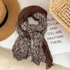 Women's Cotton and Linen Scarf Floral Scarf Splicing Literary and Artistic Fashion Warm Scarf Shawl