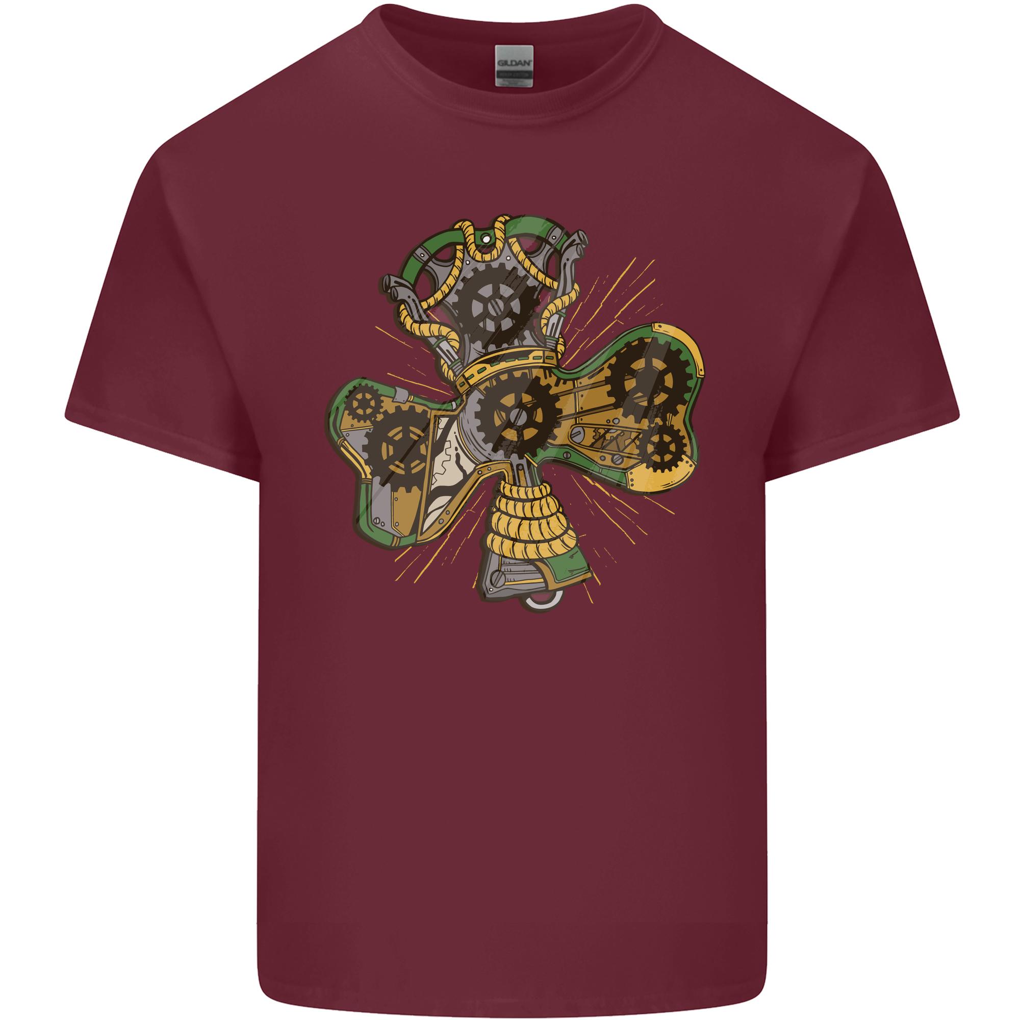 Steampunk Shamrock Unisexs Light Cotton TShirt S
