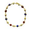 Vintage Fashionable Versatile High-end Colorful Glass Contrasting Collarbone Necklace
