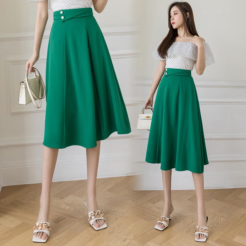 La Chapelle French Retro A-Line Mid-Length Skirt M