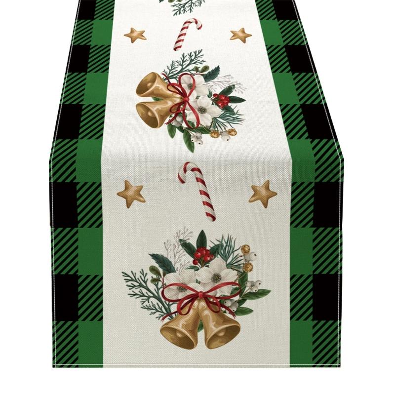 Christmas Table Runner Festive Home Table Cover Tablecloth for 2025 New Year Dropshipping