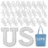 2PCS Self Adhesive Pearl Rhinestone Letter Patches A-Z Letter Stickers Glitter Alphabet Appliques Sticker for DIY Clothes Bags
