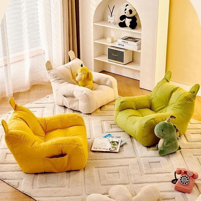 Soft Small Sofa Chair Comfortable Ergonomic Living Room Lazy Sofa With Storage Bag Children'S Bear Sofa Chair For Boys And Girls