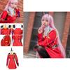Stunning Darling In The Franxx Zero Two Red Uniform Cosplay Costume For Halloween