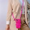 Korean Cute 3d Pink Bear Crossbody Lanyard Telefonveske For Iphone 14 13 12 11 Pro Xs Max X Xr Cartoon Støtsikkert mykt deksel Funda