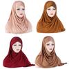 Women Soft Silk with Sequins Hijab Headwrap Headscarf Turban Hat Cap Headwear