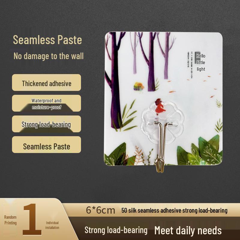 Large Transparent Stainless Steel Adhesive Hook: Strong, Thickened, Waterproof, and Traceless for Kitchen and Bathroom Use