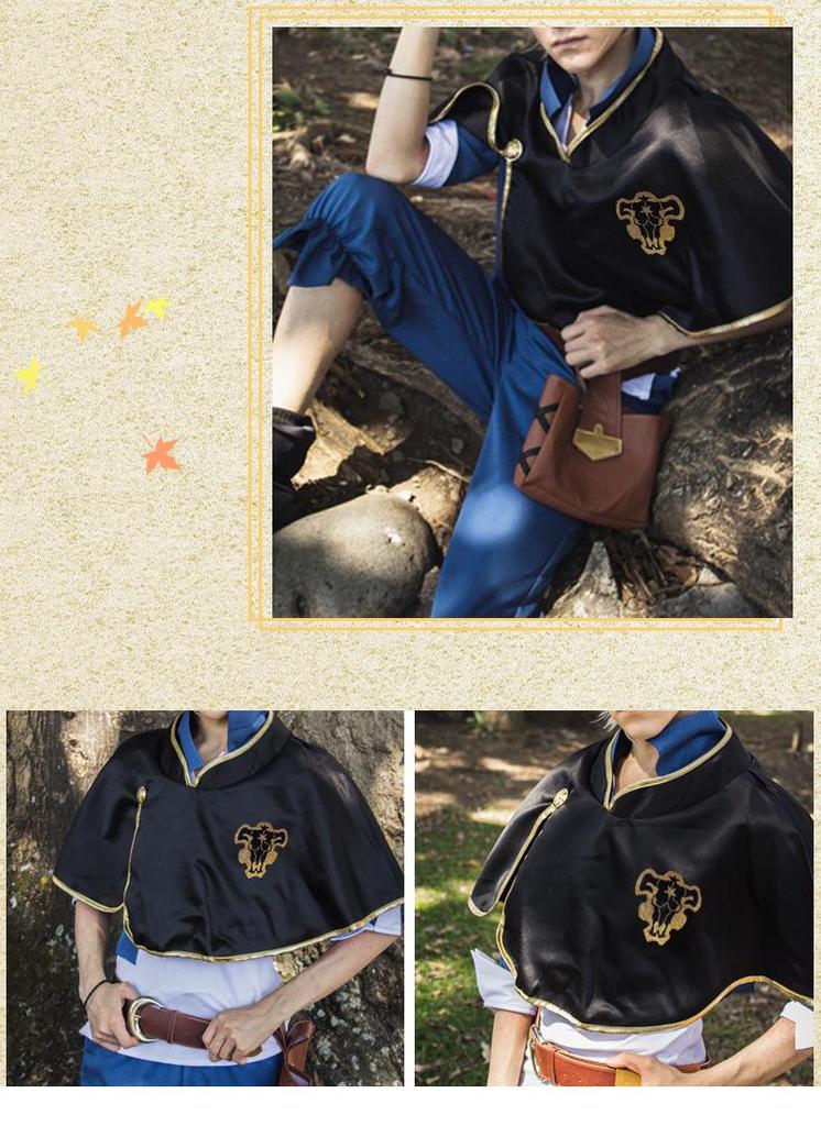 Black Clover Asta Battle Cloak Cosplay Cape, European Size