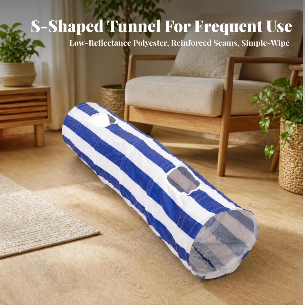 Interactive Cat Tunnel Toy Collapsible Foldable Portable Space-Saving