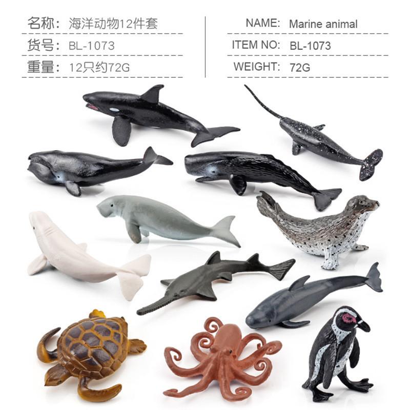 Premium Realistic Ocean Animal Model Set Featuring Octopus Turtle Whale Penguin Toys For Kids And Collectors In Three Sizes And Weights