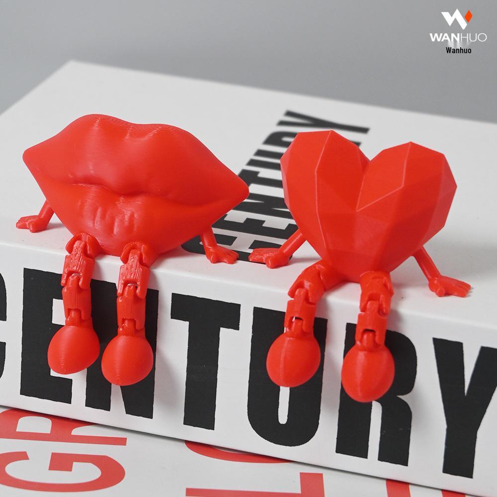 Valentine's Day 3D Printed Mini Lip Doll Ornament Gift