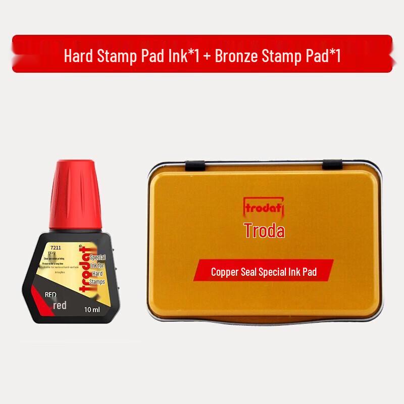 Trodat Copper Stamp Pad and Ink Set