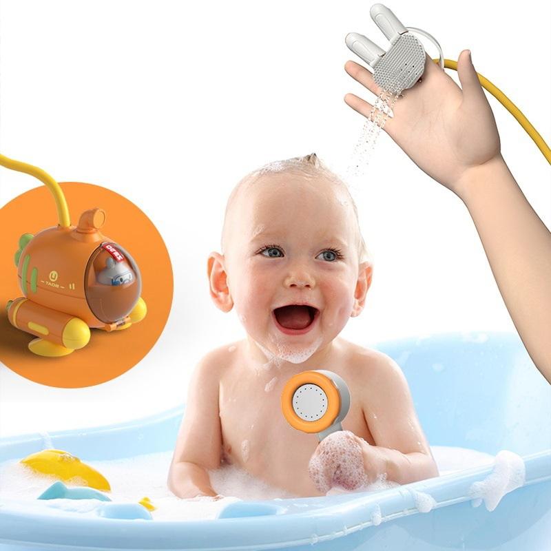 Baby Bath Electric Submarine Toys Shower Sucker Interactive Play Spray Bathtub Water Toys Sprinkler Baby Shower For Kids