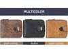 Men's Retro Multifunctional Short Wallet with Buckle and Zipper Coin Purse