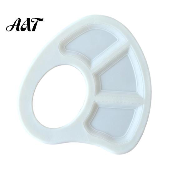 Portable Art Supplies for Painters Mini Paint Palette Tray, with Thumb Hole, Lightweight Durable Watercolor Outdoor Sketching Mixing Painting Palette,