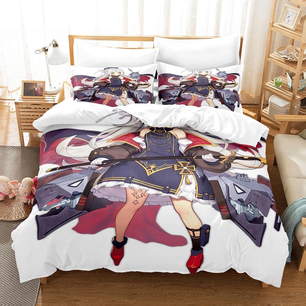 3d Print  Kawaii Girl Azur Lane Bedding Set Single Twin Full Queen King Size Bed Set Adult Kid Bedroom Duvet Cover Sets