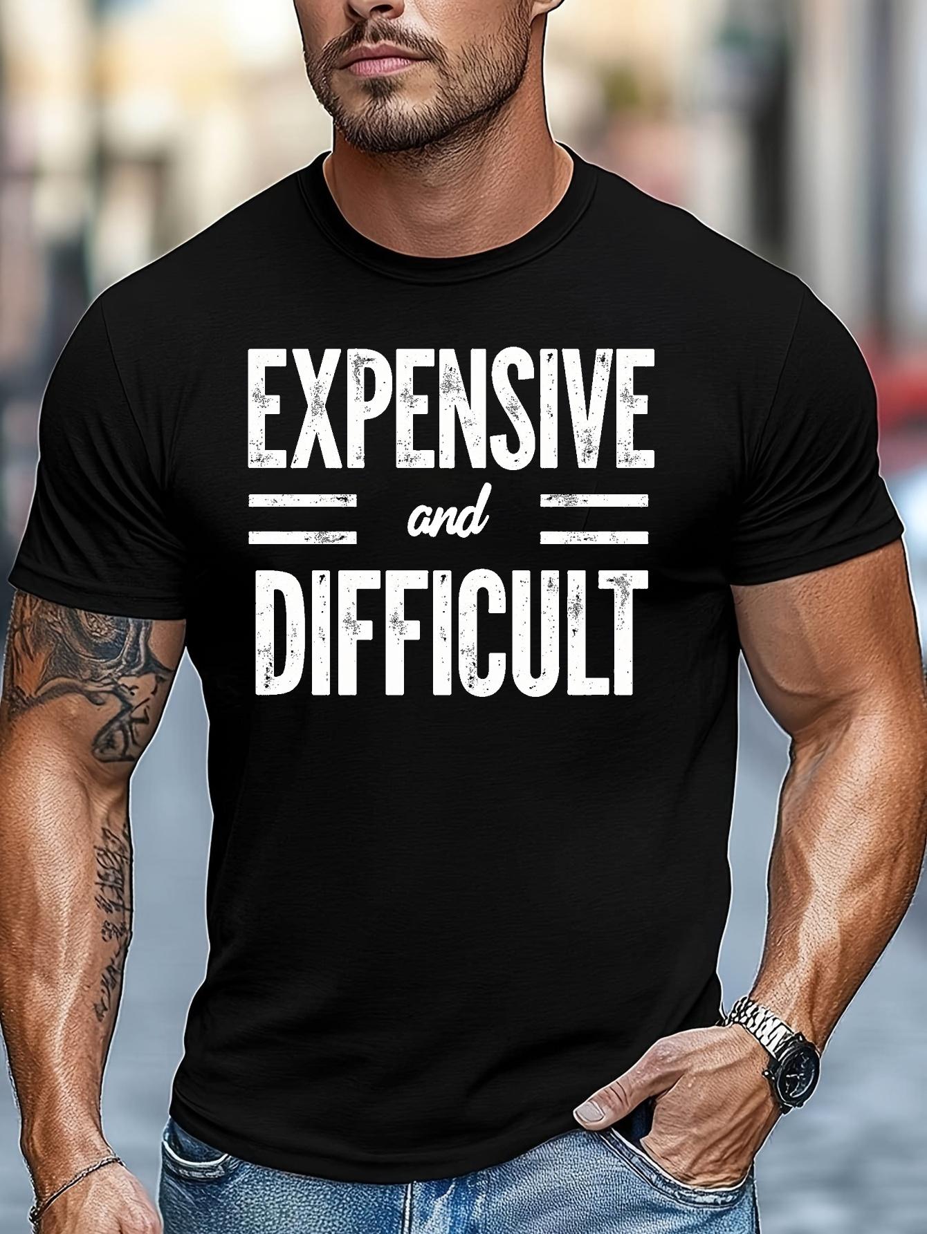 Expensive and Difficult Graphic T-shirt - Black XXL