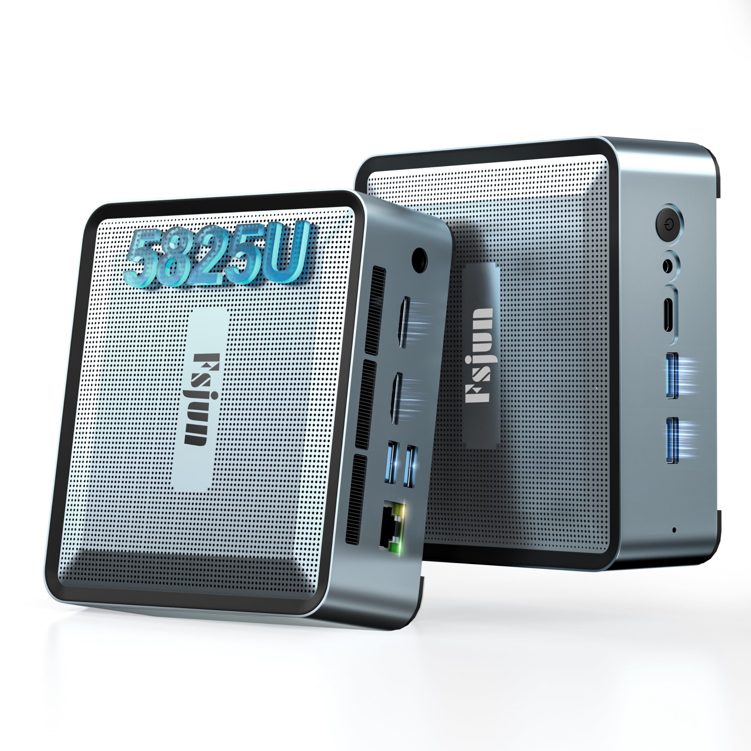 

Fsjun Mini PC with Windows 11 2024 AMD Ryzen 7 5825U 16GB DDR4 512GB PCIe NVMe 2 Wired WIFI 4 USB 2 HDMI ports Fully functional Triple monitor Gaming