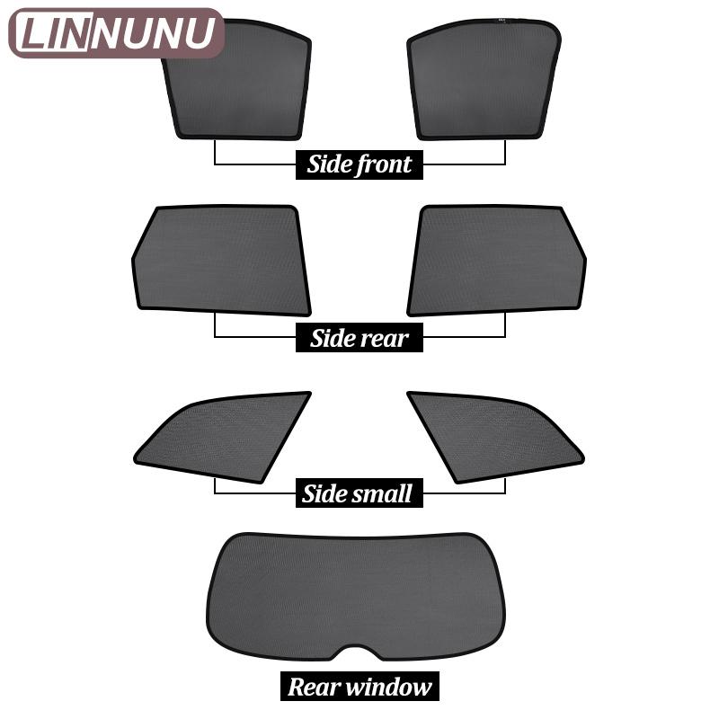 LINNUNU For VOLVO XC60 2008-2017-2025 Magenetic Car Sunshade Windshield Curtain Side  Window Sun Shade UV Protection accessories