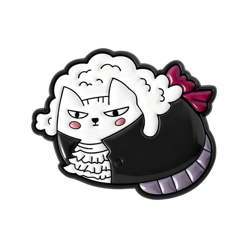 

Fat Cats Enamel Pins Cute Cartoon Kitten Brooches Lapel Badges Evening Gown Hawaii Wreath Jewelry Gift for Friends