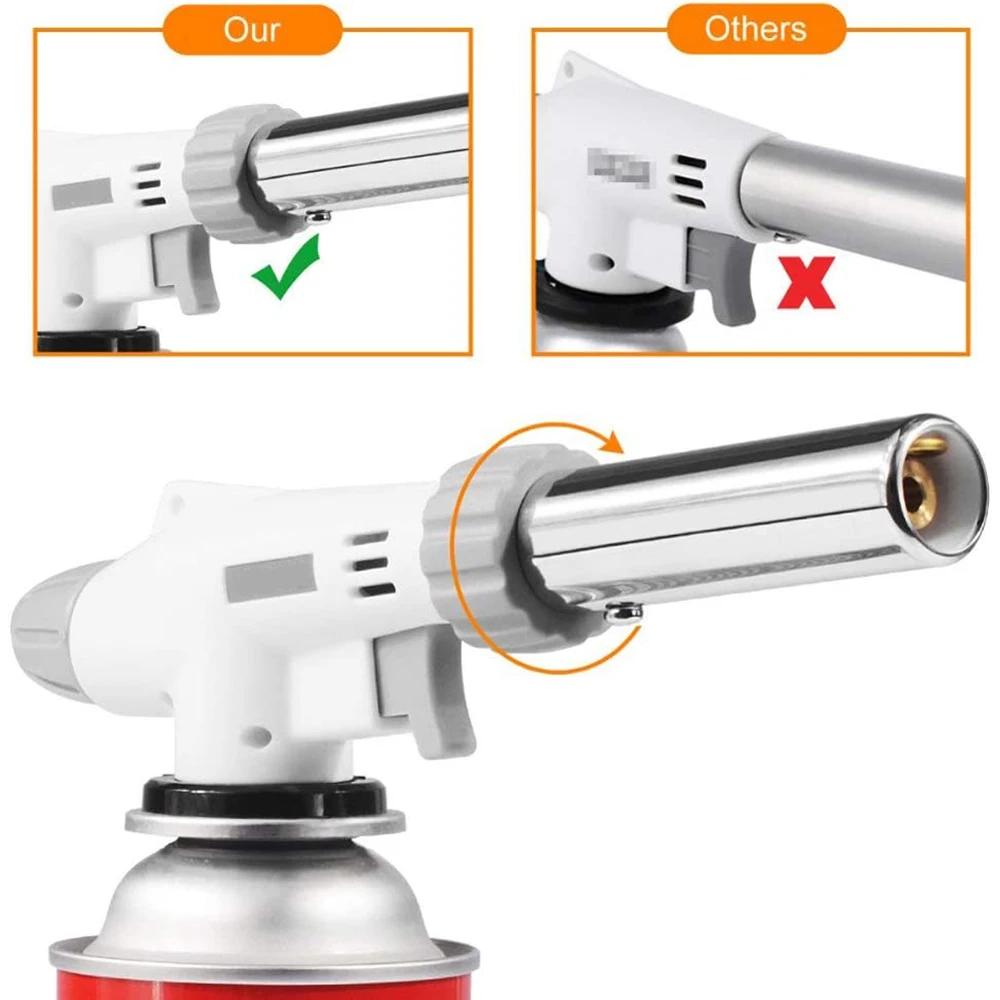 Brenner Kochen Zündautomatik Butangas Schweißbrenner Schweißgasbrenner Flamme Gasbrenner Flammwerfer Gebläse für BBQ Schweißbrenner