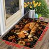 VIKAMA Schläfender Fuchs Teppich Warmer Fußabtreter Willkommensmatte Küchenteppich Badezimmerteppich Teppich für Schlafzimmer Teppich für Wohnzimmer Heimdeko