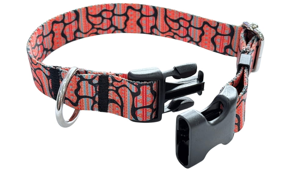 Dog Collar 2.5 Cm with Buckle Adjustable EtnoBoho Fasten Dog Collar 2.5 Cm with Buckle Adjustable EtnoBoho Fasten M: 30-45cm