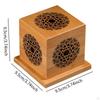 Incense Holder Box in Wood for Tabletop Use with Lid Relaxation