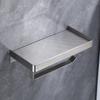 Bathroom Tissue Box, Toilet Paper Holder, No Drilling Required, 304 Stainless Steel Toilet Paper Roll Holder, Wall-Mounted Bathroom Storage Rack