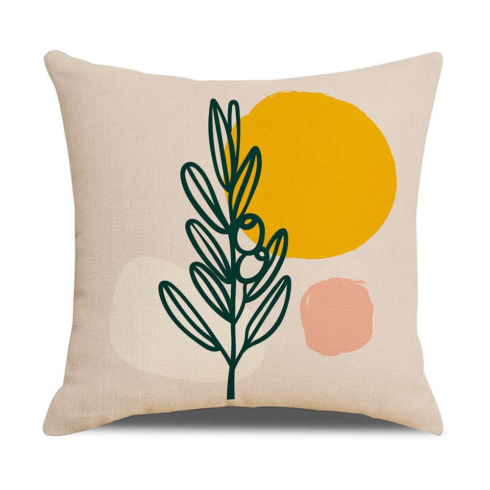 Modern Simple Geometric Abstract Illustration Linen Pillow Cover New Home Sofa Cushion Cover Cushion Cover